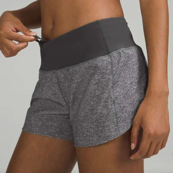 Lululemon Speed Up High Rise Shorts Heather Grey 4” Inseam Size 8 - Picture 1 of 4